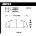 Hawk Performance  Sizetreet Front Brake Pads for 1988-1989 Civic SizeI, 1992-2000 Civic CX & 1988-2000 DX 1998-2000 GX HPSize