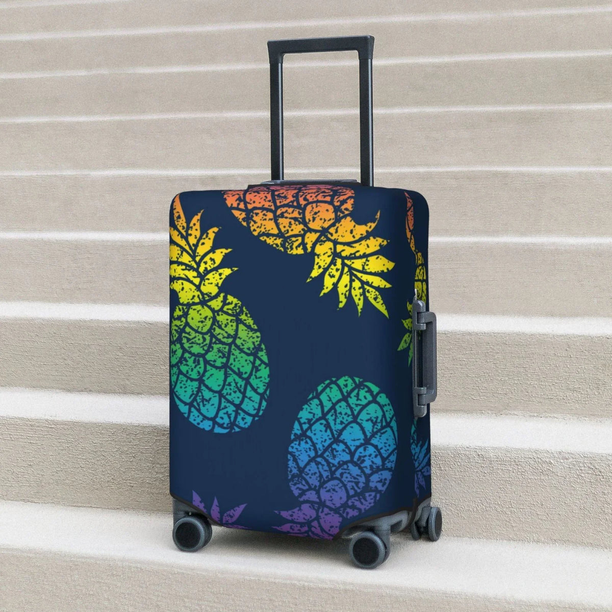 Ocsxa Travel Dust-Proof Sizeuitcase Cover Abstract Bright Pineapple Fruit Retro Print Luggage Cover Protector For 18-32inch