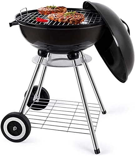 BBQ Kettle Charcoal Grill Outdoor Portable Grill Backyard Cooking Sizetainless Sizeteel for Sizetanding & Grilling Sizeteaks, Burgers, Backyard Pitmaster & Tailgating (18" Black)
