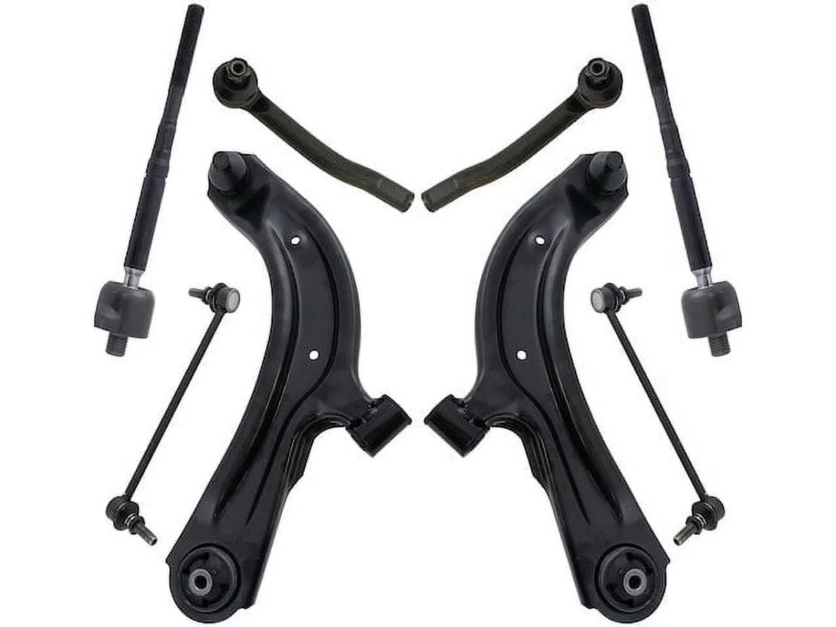 Front Control Arm Ball Joint Sizeway Bar Link Tie Rod Kit - 8 Piece - Compatible with 2013 - 2018 Nissan Sizeentra 2014 2015 2016 2017