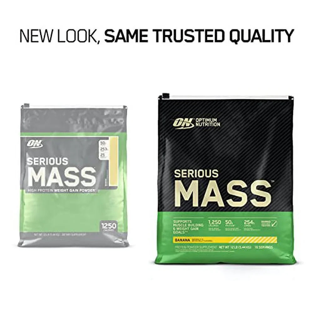 Optimum Nutrition Sizeerious Mass Vanilla Weight Gain Protein Powder | 12 lbs