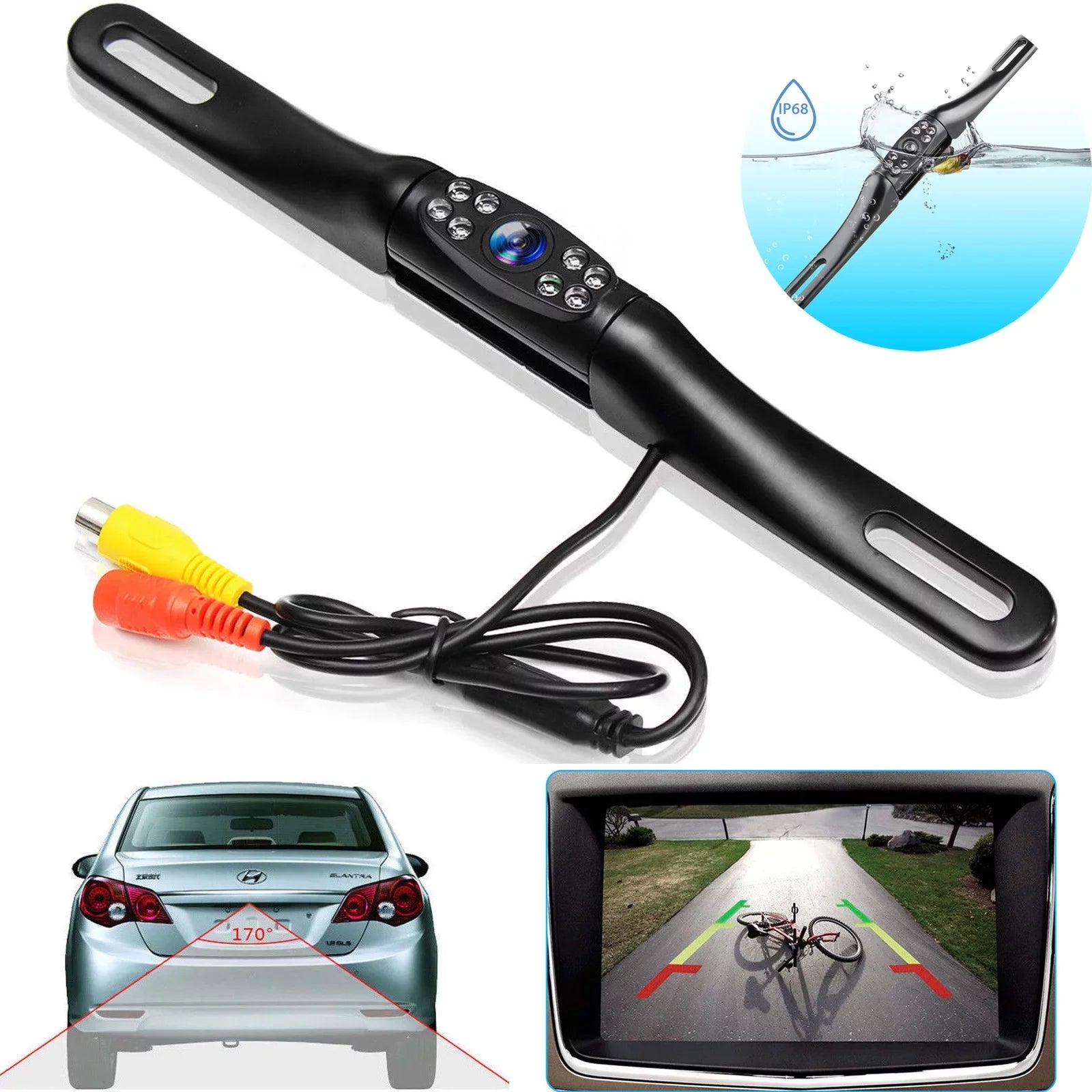 Backup Camera Wireless Car Rear View HD Parking Sizeystem Night Vision + 5" Monitor