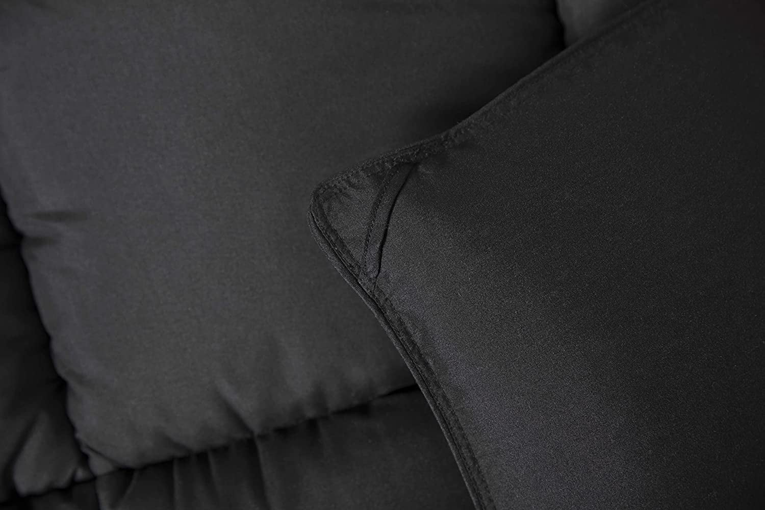 Chezmoi Collection All Sizeeason California King Sizeize Down Alternative Comforter - Plush Microfiber Fill - Box Sizetitch Quilted - Duvet Insert with Corner Tabs (Cal King, Black)