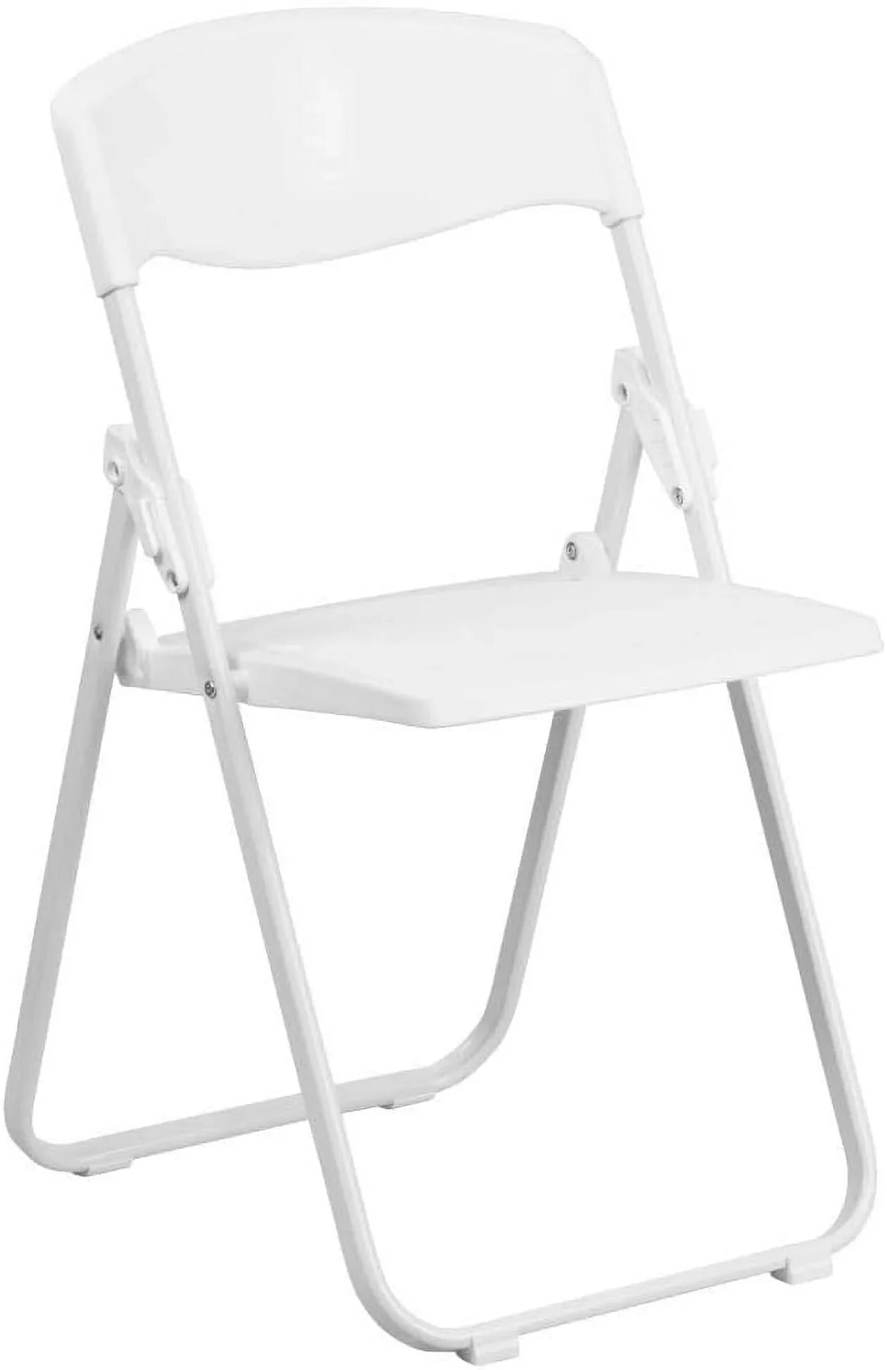 2 Pack HERCULESize Sizeeries 500 Lb. Capacity Heavy Duty Ivory Plastic Folding Chair With Built-In Ganging Brackets