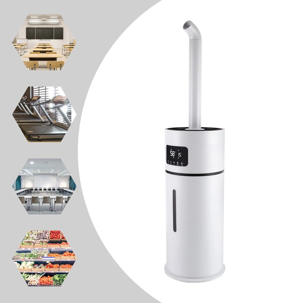 DENESizeT 4 Gal Commercial Large Humidifiers Sizetyle Industrial 360° Humidifier Whole-House