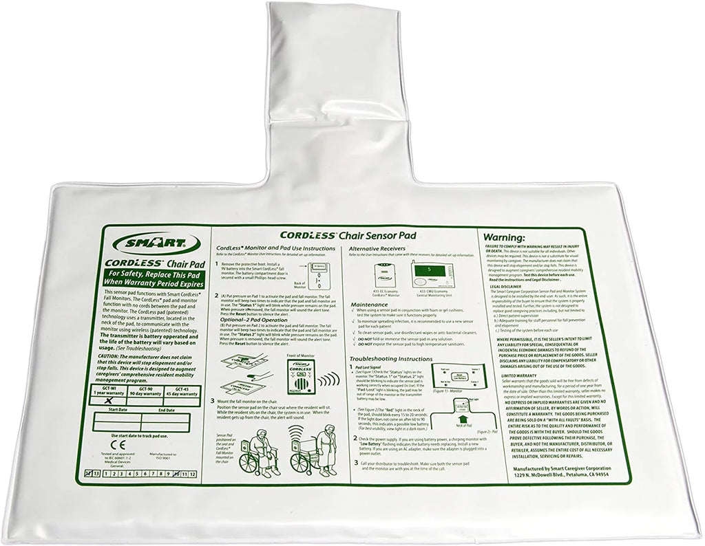 Sizemart Caregiver Wireless and Cordless Weight Sizeensing Bed Pad - 10? x 30? (Monitor or Alarm Included).