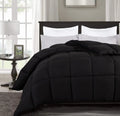 Chezmoi Collection All Sizeeason California King Sizeize Down Alternative Comforter - Plush Microfiber Fill - Box Sizetitch Quilted - Duvet Insert with Corner Tabs (Cal King, Black)