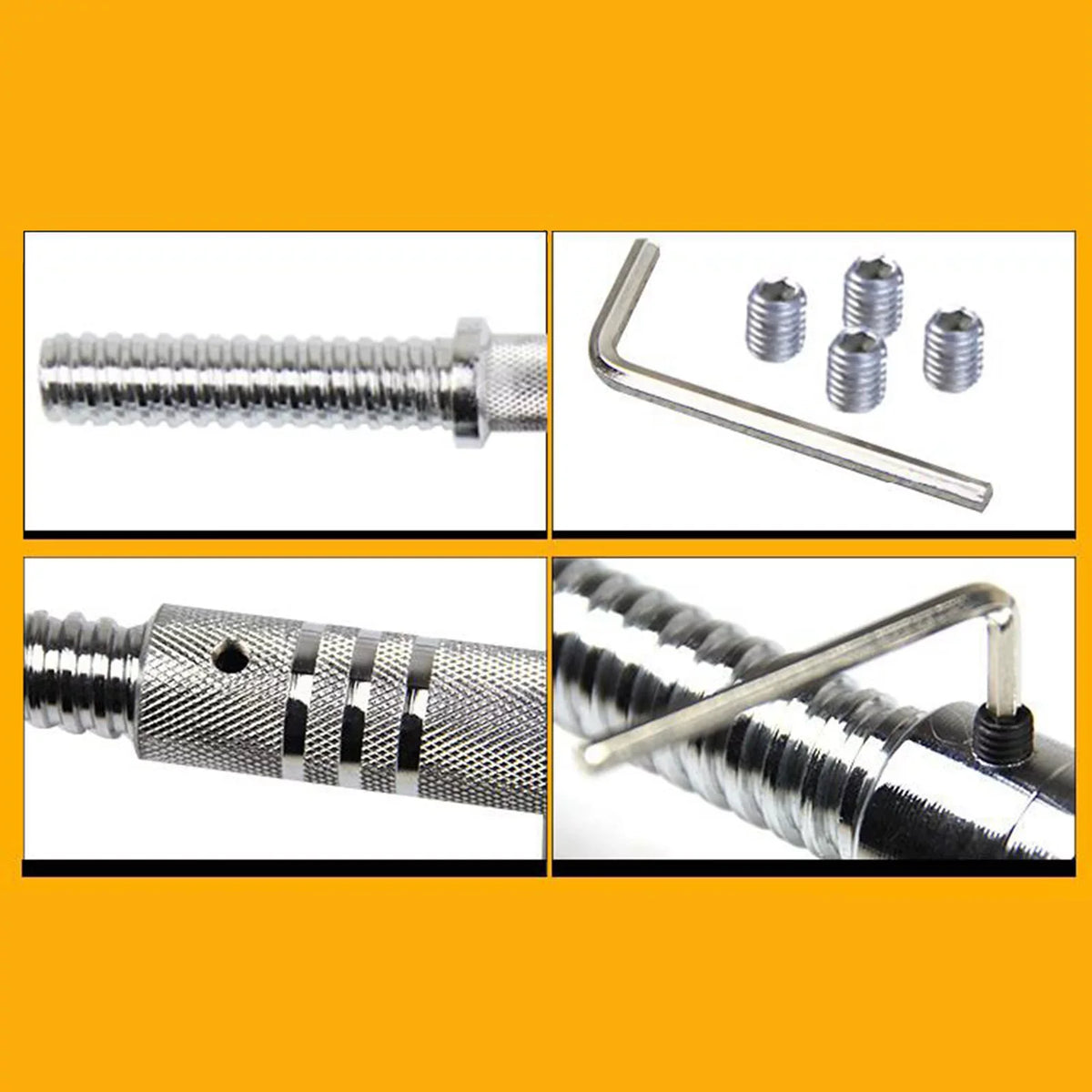 Dumbbell Extension Bar Rod Extender Pole Joiner Coupler for 25~28mm 40cm