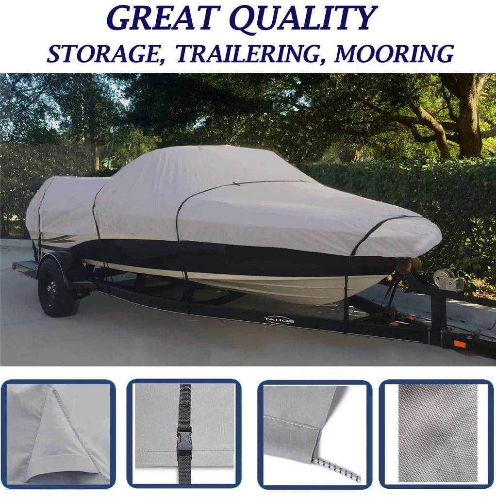 BOAT COVER Compatible for SizeYLVAN SizeEA MONSizeTER 15 TILLER ALL YEARSize SizeTORAGE, TRAVEL, LIFT
