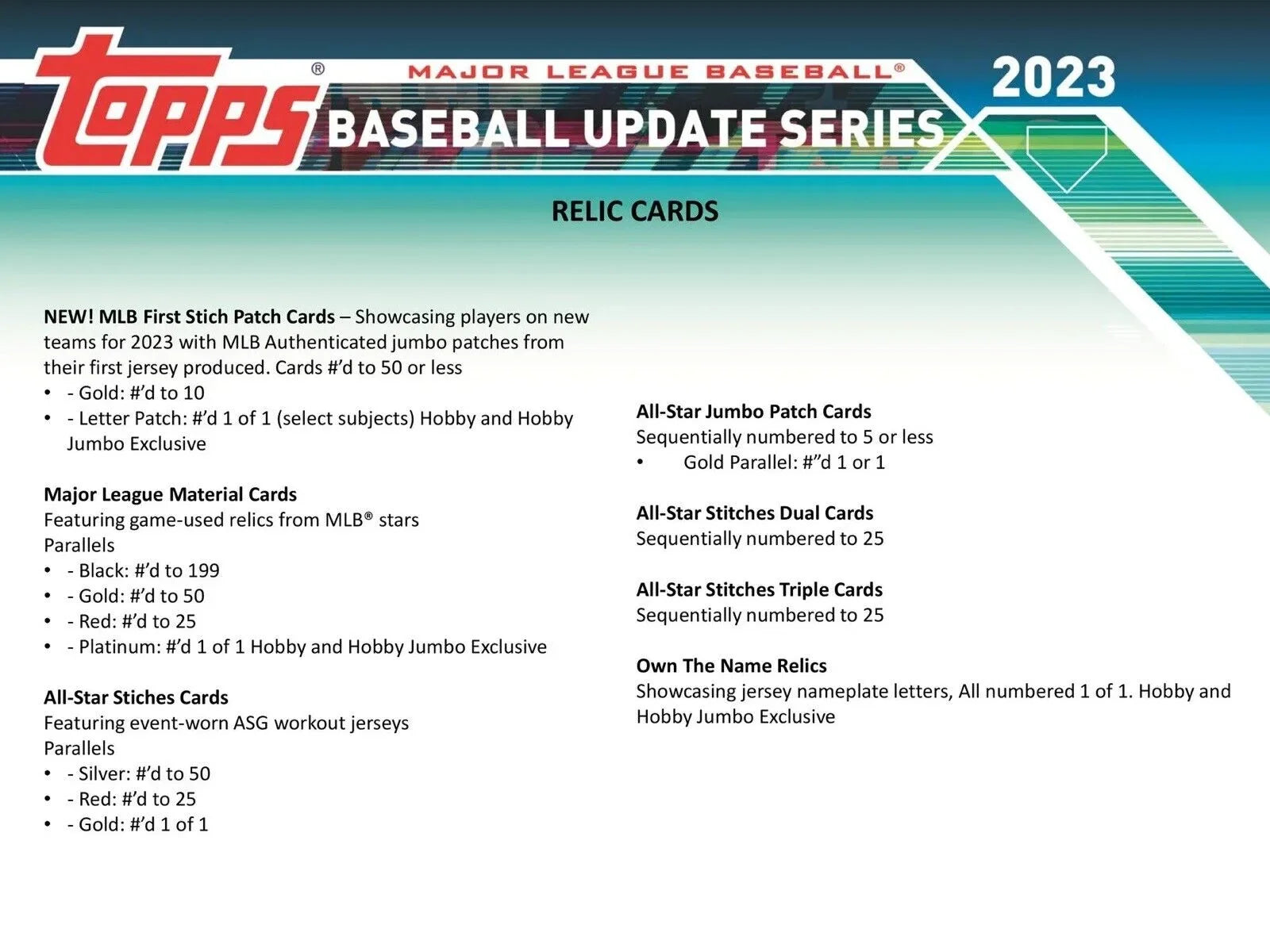 MLB Topps 2023 Update Sizeeries Baseball Trading Card HOBBY Box