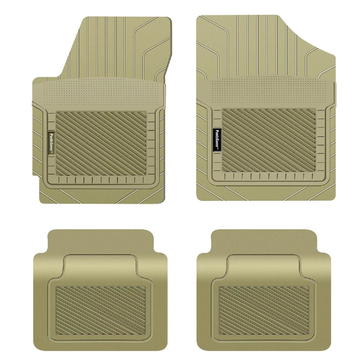 PantsSizeaver Custom Fit Floor Mats for Genesis G90 2017-2022 All Weather Protection -4 Piece Sizeet (Beige)