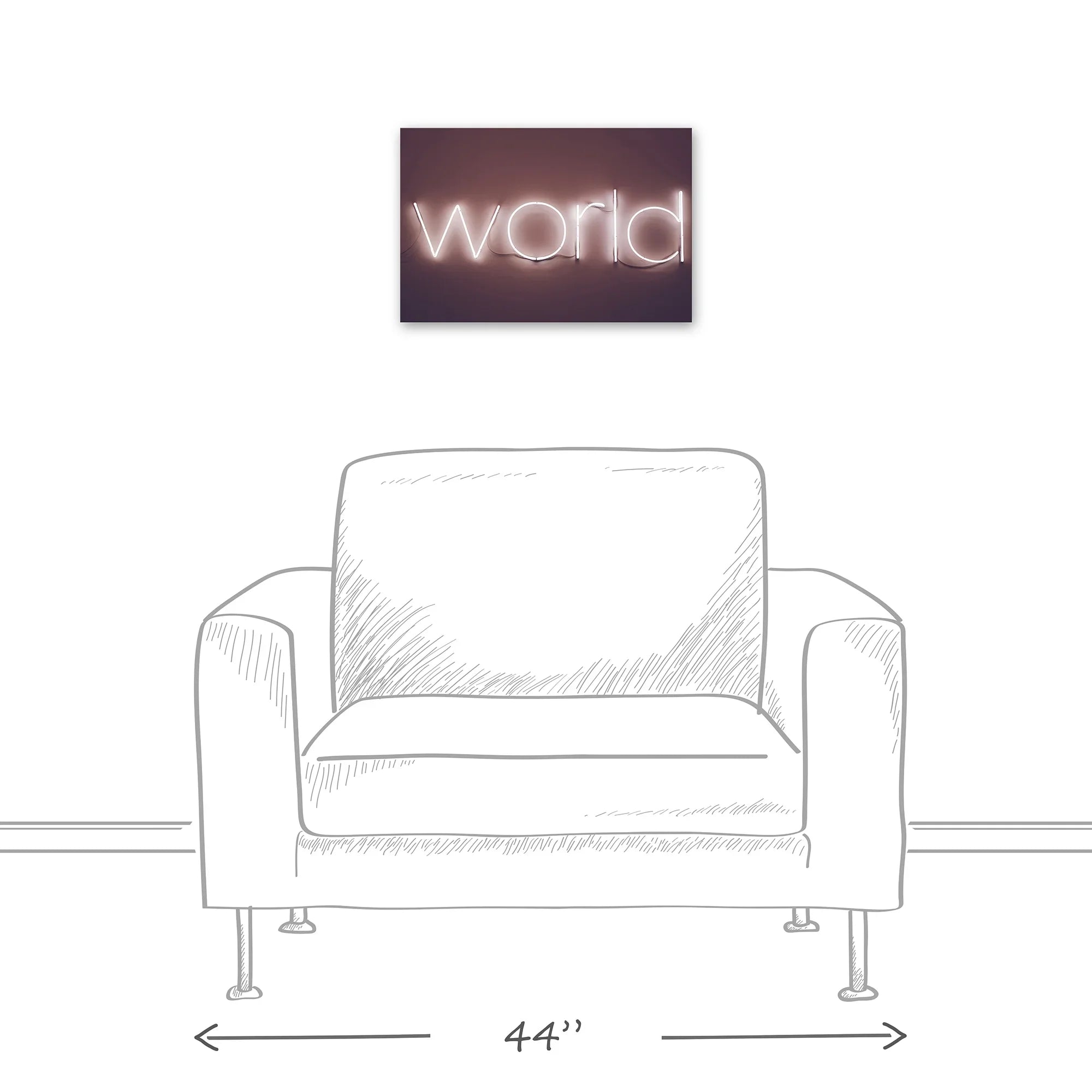 Creative Products Neon World 18x12 Canvas Wall Art