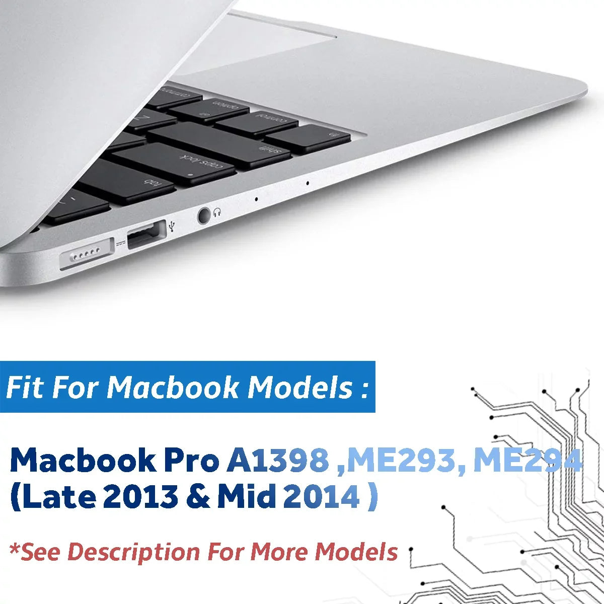 A1494 Battery Compatible Mac A1398 Mac Book Pro 15" Retina (Late 2013 & Mid 2014), Fits ME294 ME293 (11.26V 95Wh 8440mAh)
