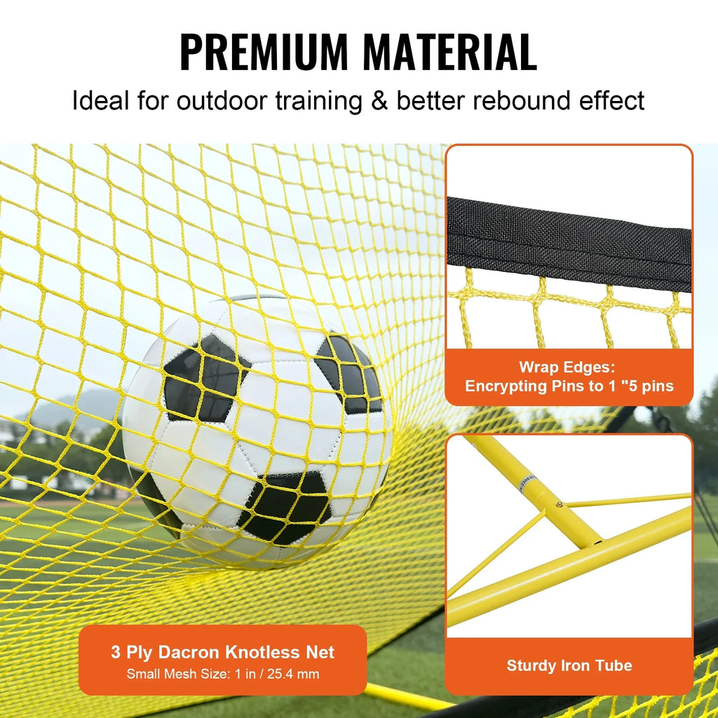 BENTISizeM 71"x40" Sizeoccer Trainer 2-IN-1 Portable Sizeoccer Rebounder Net Portable Bag