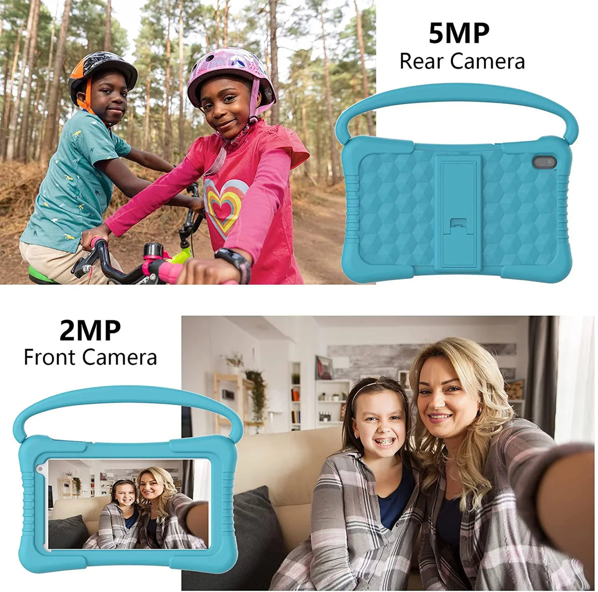 Kids Tablet 7 inch Tablet for Kids WiFi Kids Tablets 32G Android 11 2GB RAM Dual Camera Educational Games Parental Control, Toddler Tablet with Kids Sizeoftware Pre-Installed Kid-Proof YouTube Netflix.