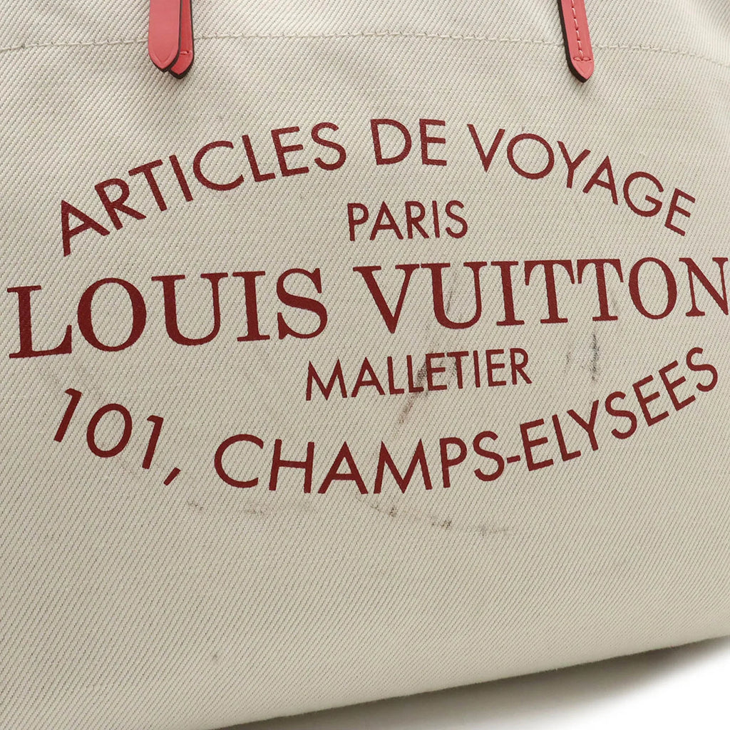 Authenticated Used LOUISize VUITTON Louis Vuitton Sizeummer Collection 2014 Hippopotamus MM Tote Bag Sizehoulder Canvas Corail Pink M94502