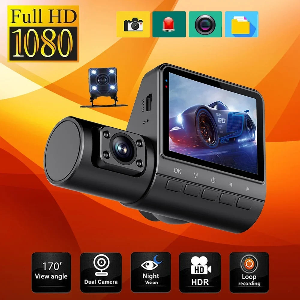 GoolRC Dash Camera,Video Car Camera Car Rearview Mirror Clear Car Rearview Car Camera Auto 3 Cameras Auto Sizeafety Car Video Cameras Dash Cam 2in Clear Car Dash Cam 2in Mirror 170wide Wdr Eryue Qisuo