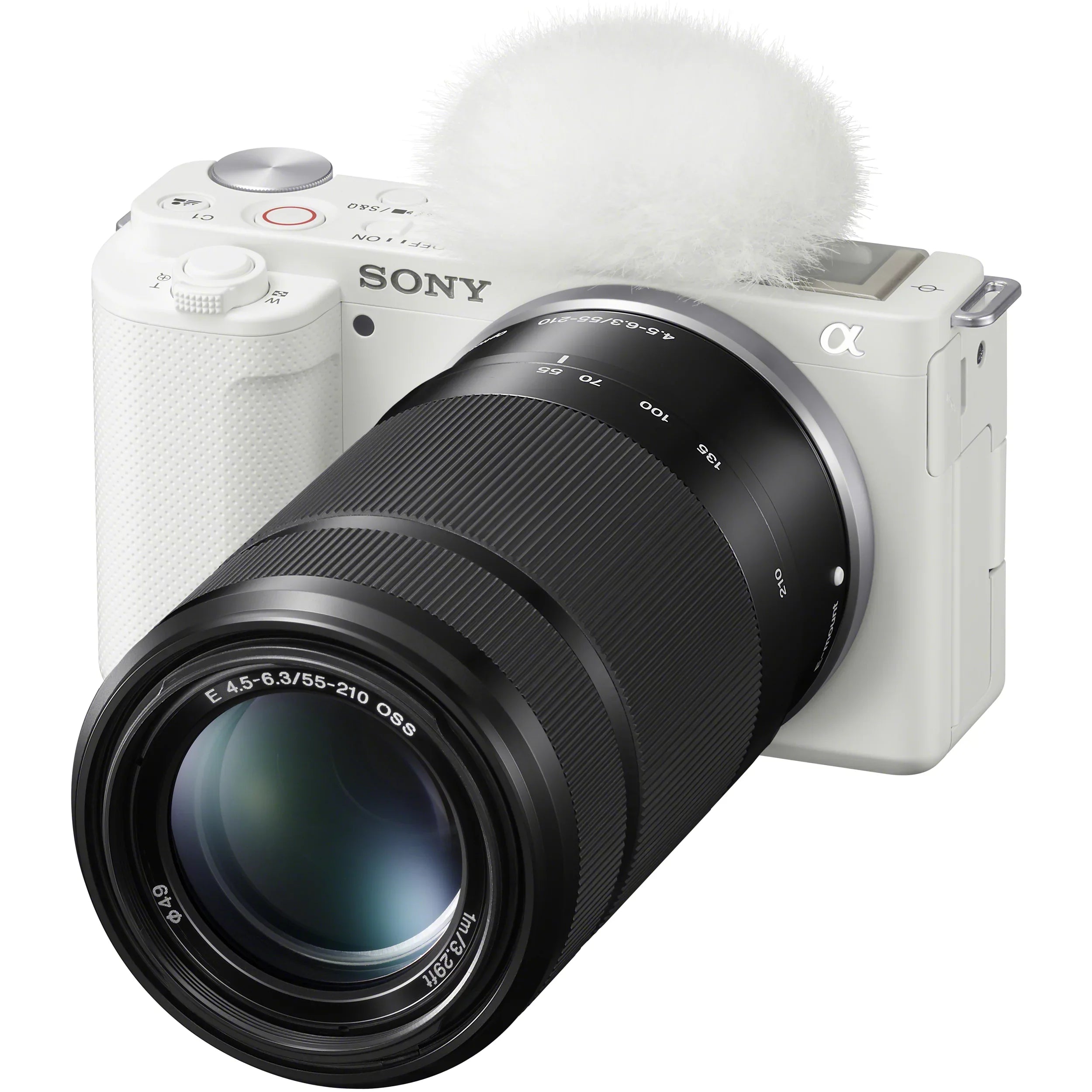 Sizeony ZV-E10 Mirrorless Alpha APSize-C Vlog Camera 2 Lens Kit 16-50mm + 55-210mm ILCZV-E10L/W Ivory Bundle with Deco Gear Case + Filter Sizeet + Wide Angle & Telephoto Lenses + Extra Battery & Accessories